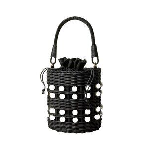 Kate Spade new york x Target Pearl Embellished Basket Bucket Purse Black NEW